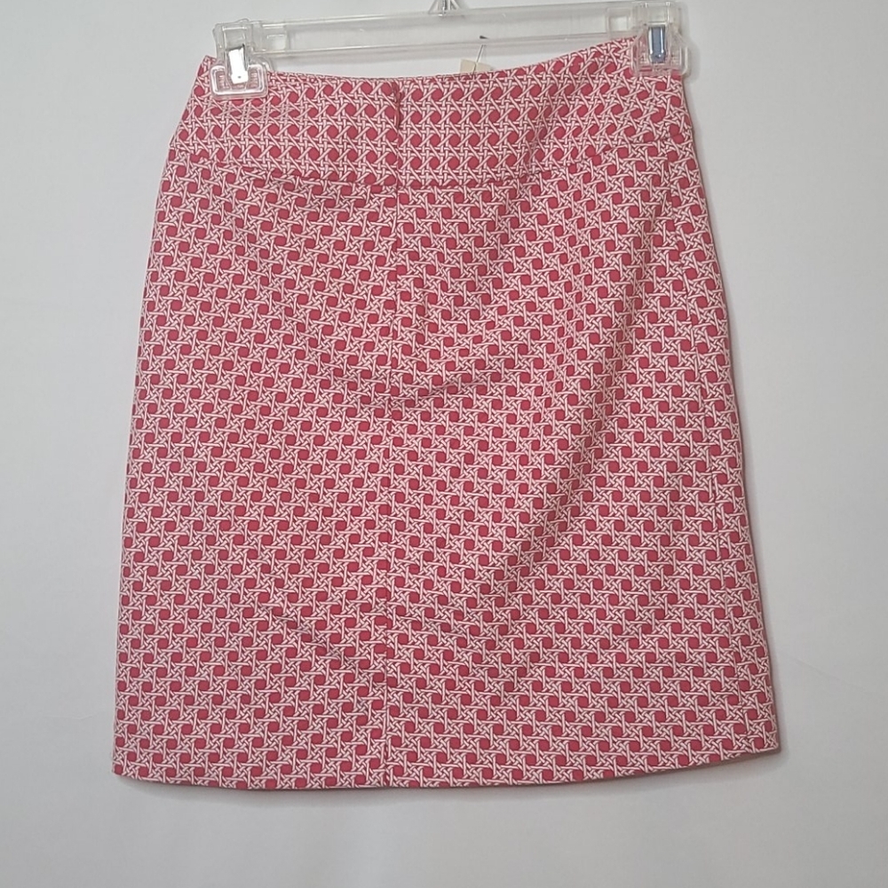 NWT Talbots A-line red white skirt sz 2P petite - Picture 3 of 5